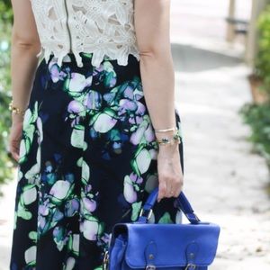 Banana Republic Floral Midi Skirt